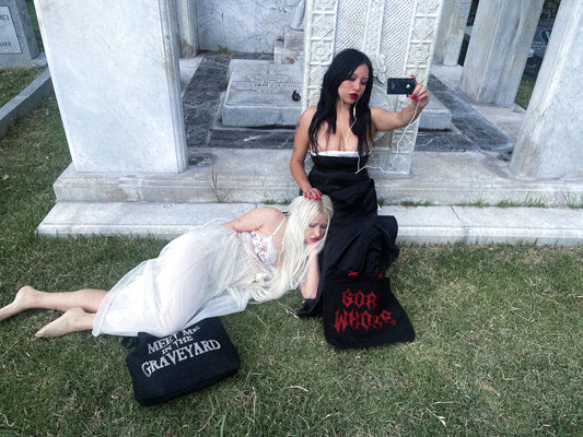 "Meet Me in the Graveyard" Heavy Weight Tote Bag