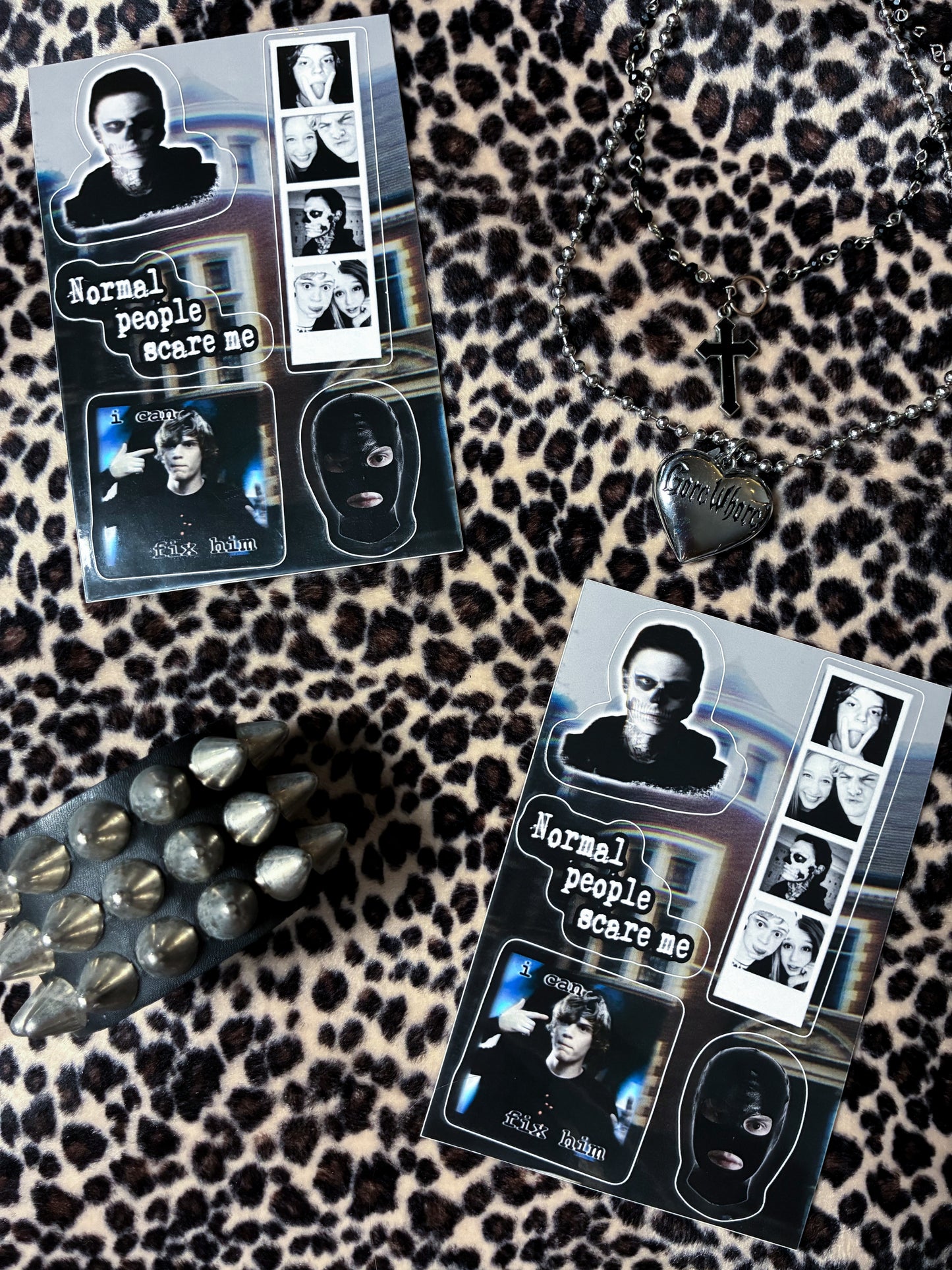 "murd3r house" 5 sticker sheet