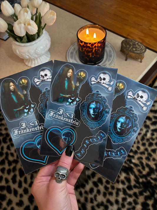 "i <3 Frankenstein" 6 sticker sheet