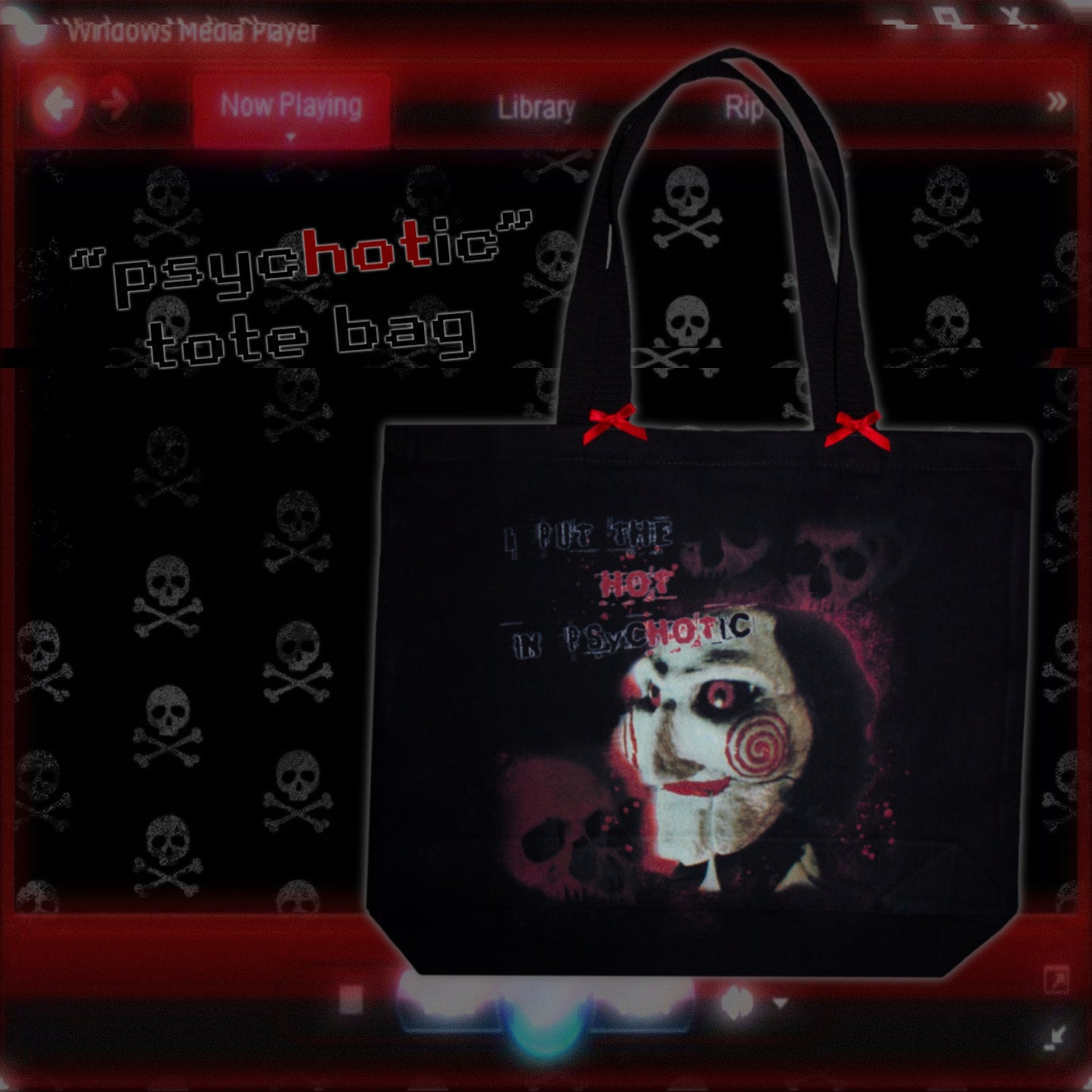 "psyc-hot-ic" heavyweight tote bag