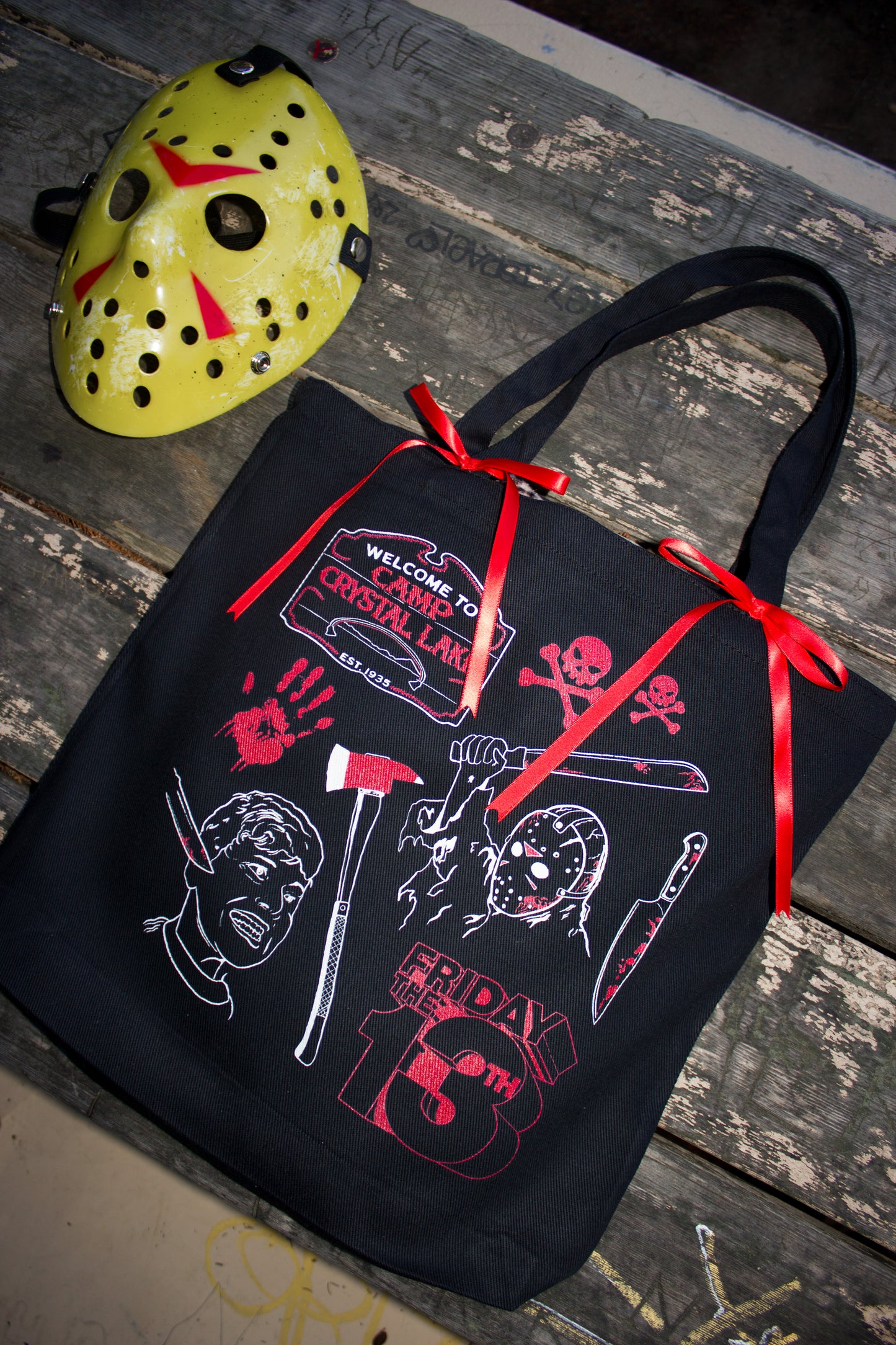 "friday the 13th" tote bag