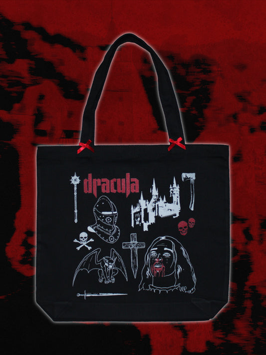 "dracula" tote bag
