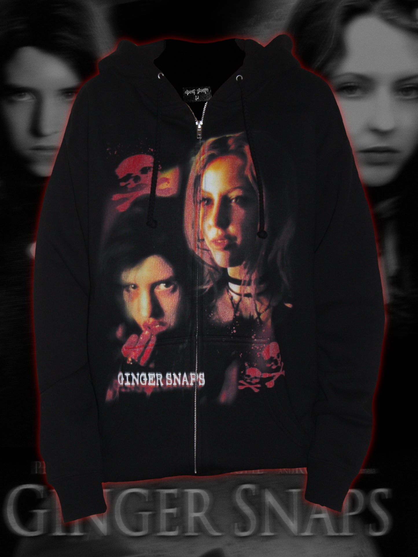 "d3ad on the scene" zip up hoodie