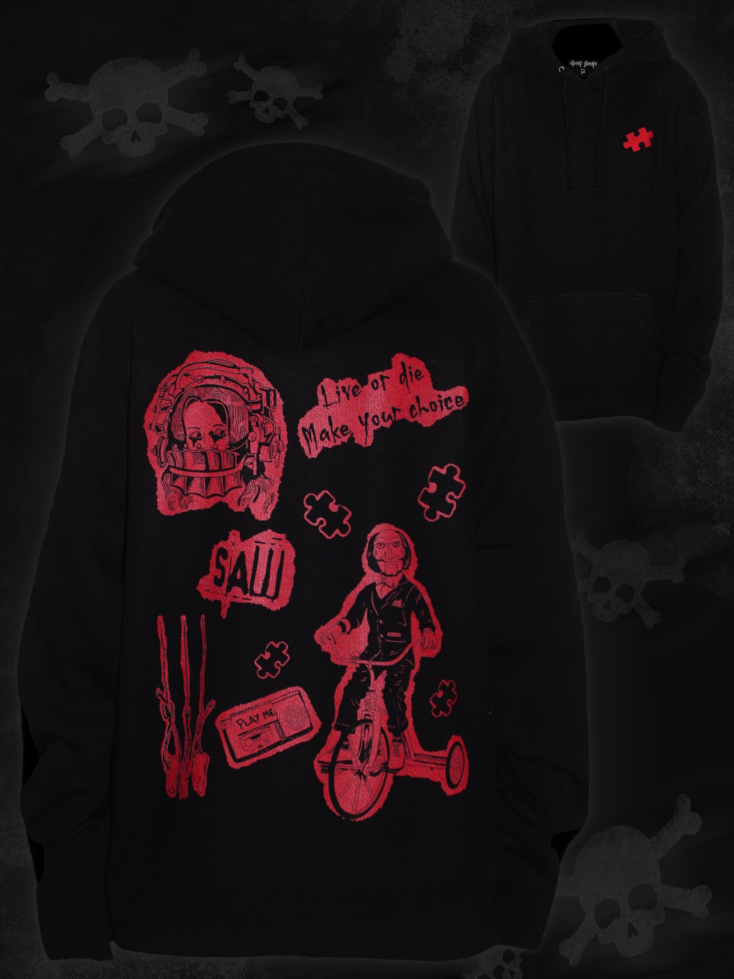 "play me" pullover hoodie