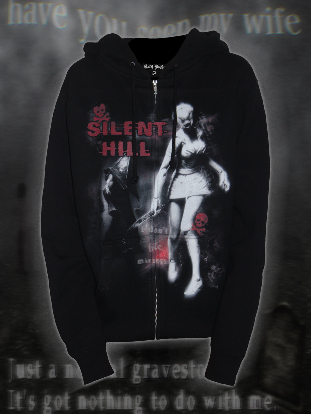 "i see that town" zip up hoodie