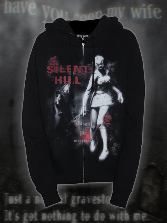 "i see that town" zip up hoodie