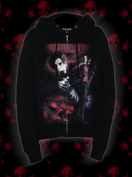 "re2" zip up hoodie