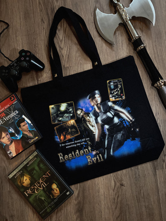"resident evil" studded tote bag