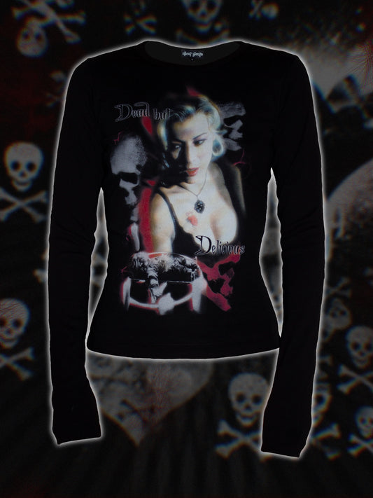 "Dead but Delicious" long sleeve tee