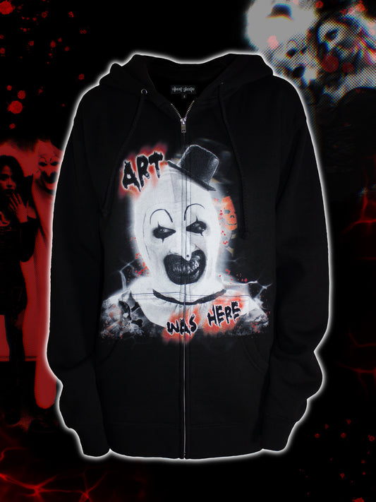 "Art Was Here" Zip Up Hoodie